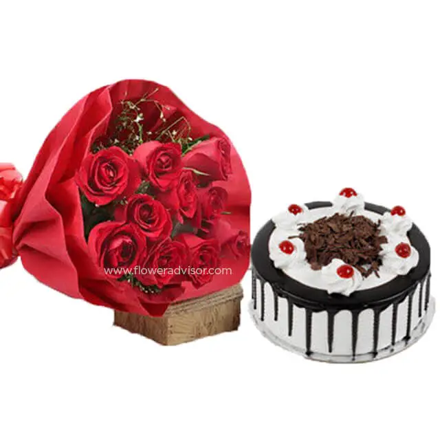 10 Red Roses and a Cake