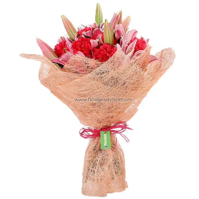 Mixed Lilies and Carnations
