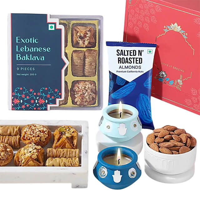 Festive Diwali Sweets N Diyas Hamper 2025