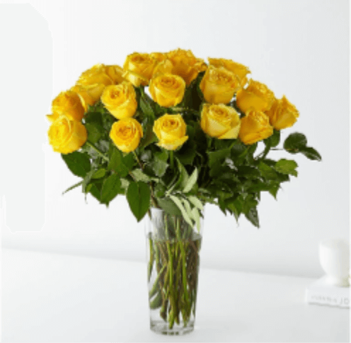Long Stem Yellow Rose Bouquet 24