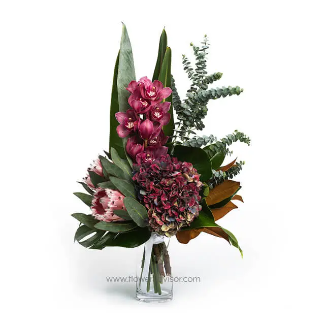 Teluka Wild Raspberry Orchid Bouquet