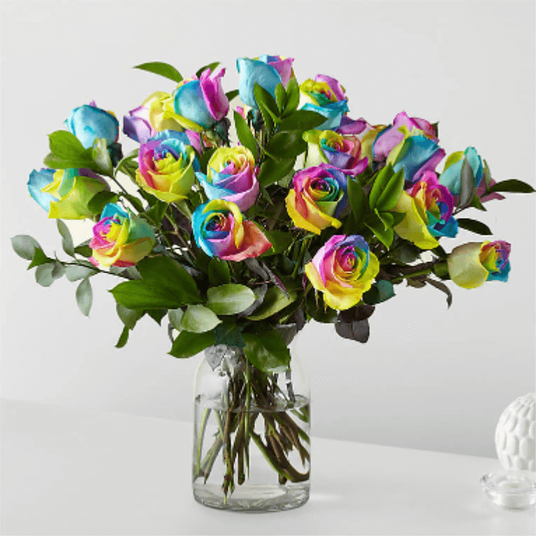 Rainbow Rose Bouquet 24