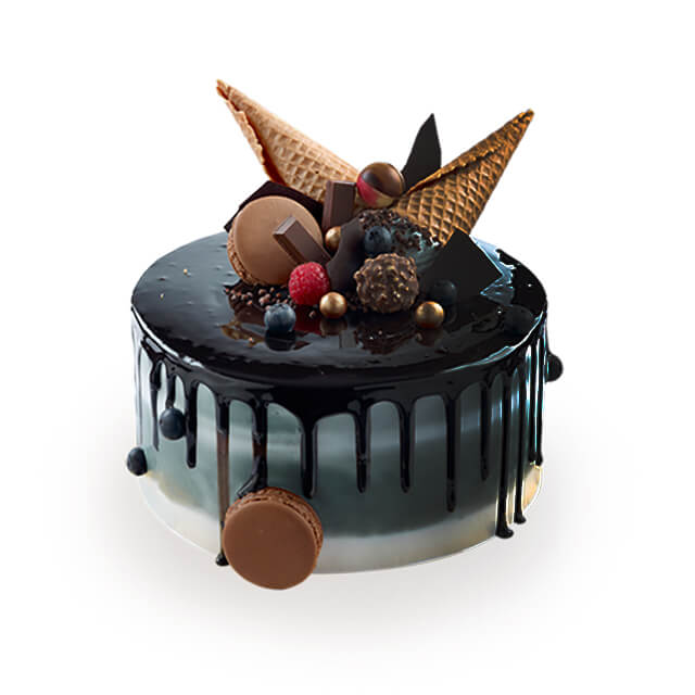 Waffle Cone Drip  Royale Cake