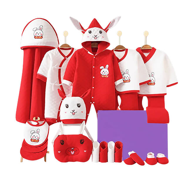 Winter Wear White & Red Bunny Newborn Baby