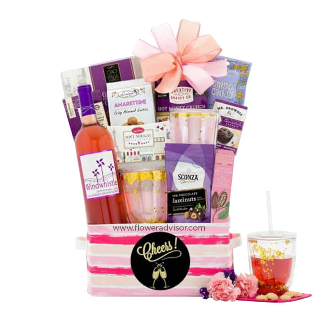 Cheers Moscato Wine Gift Basket